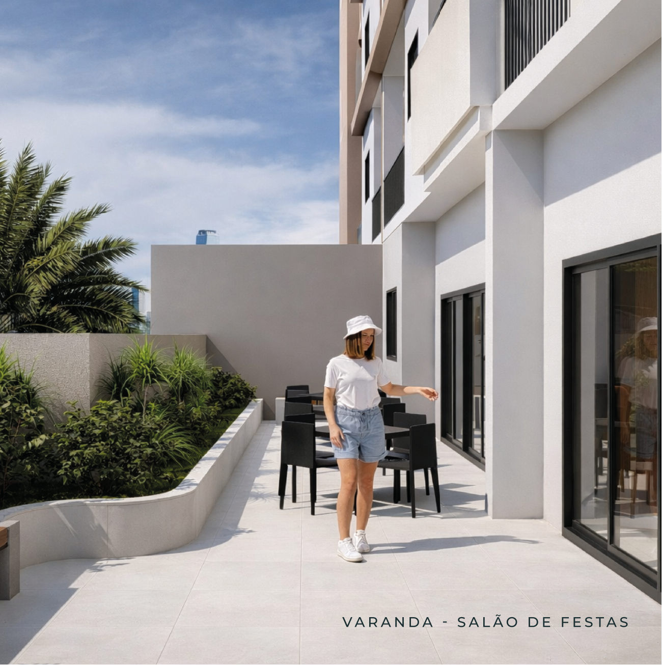 Varanda do salão de festas